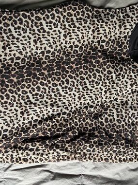 Leopard Print Midi Dress - Neutral Tones